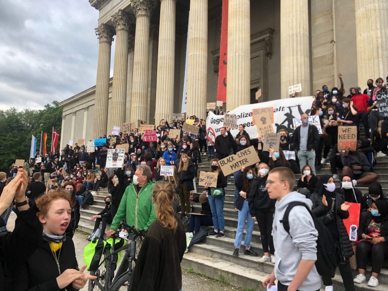 Black Lives Matter Protest auf dem Königsplatz